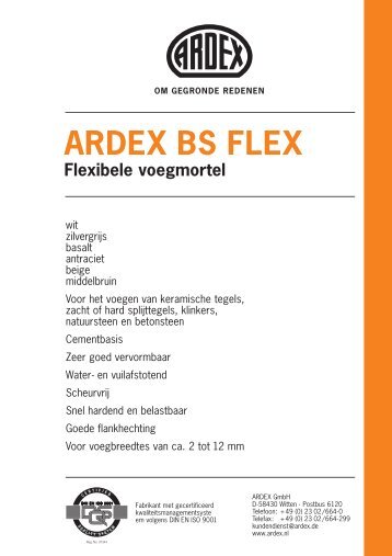 ARDEX BS FLEX Flexibele voegmortel