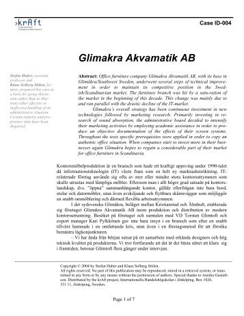 Glimakra Akvamatik AB - DiVA
