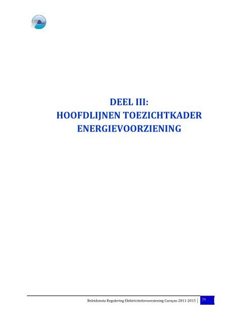 beleidsnota regulering elektriciteitsvoorziening curaçao - Bureau ...