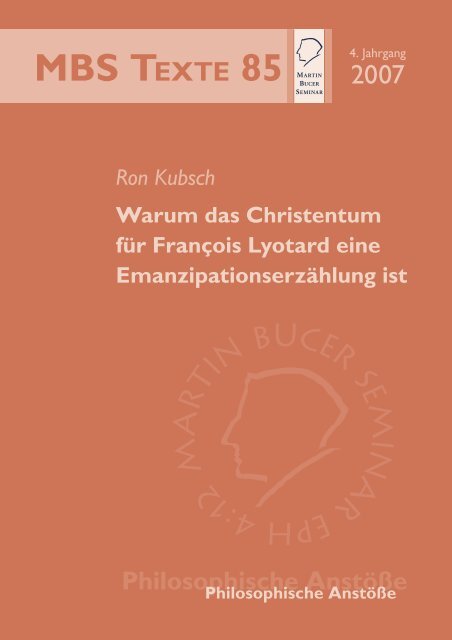 Untersuchung - Martin Bucer Seminar