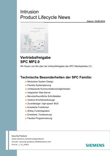 SPC MP2.0 - Siemens Building Technologies