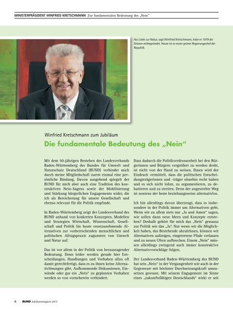 FÜNFZIG 50 Jahre BUND Baden-Württemberg