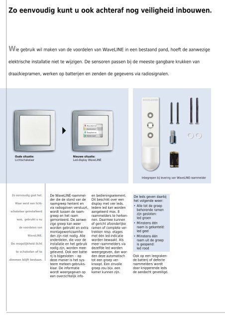 Raammelder WaveLINE Voor draai/kiepramen - Busch-Jaeger ...