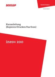 Kurzanleitung Develop Ineo+ 200 - Buschkamp