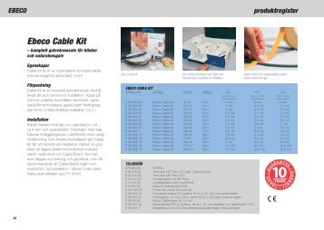 Ebeco Cable Kit - ByggfaktaDocu