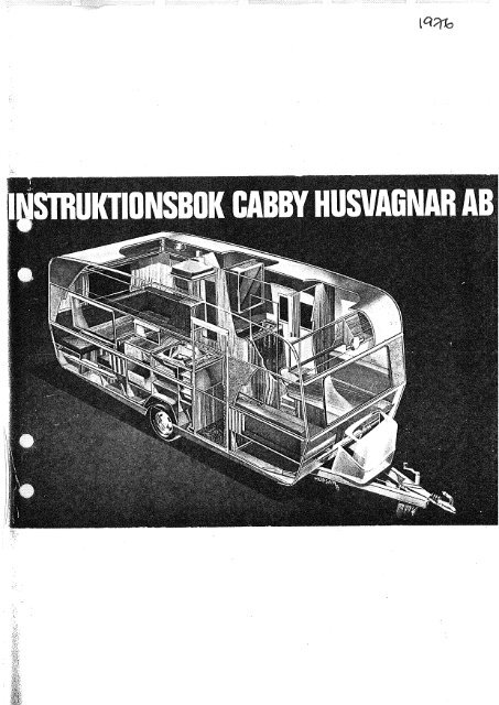 Instruktionsbok Cabby 1976 - Cabby Caravan AB