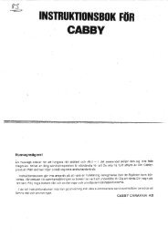 Instruktionsbok Cabby 1983 - Cabby Caravan AB