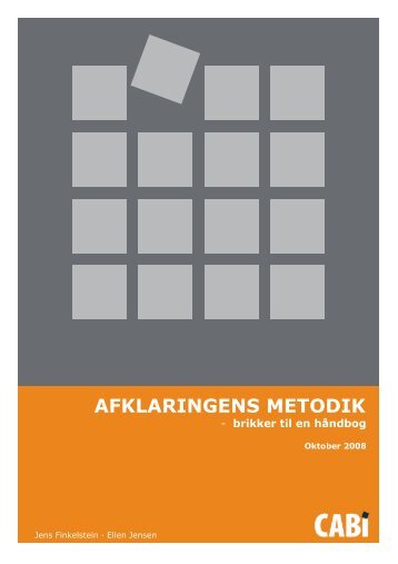 AFKLARINGENS METODIK – brikker til en håndbog - Cabi