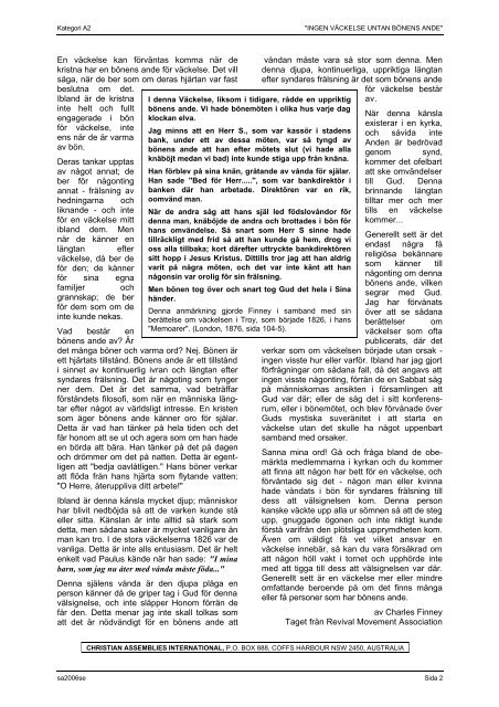 PDF version för utskrift - Christian Assemblies International