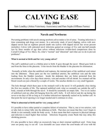 Navels and Newborns (Calving Ease) - Calf Notes.com