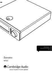 Cambridge audio sonata np30 user manual online Cambridge audio sonata np30 user manual online