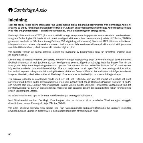 DacMagic Plus - Cambridge Audio