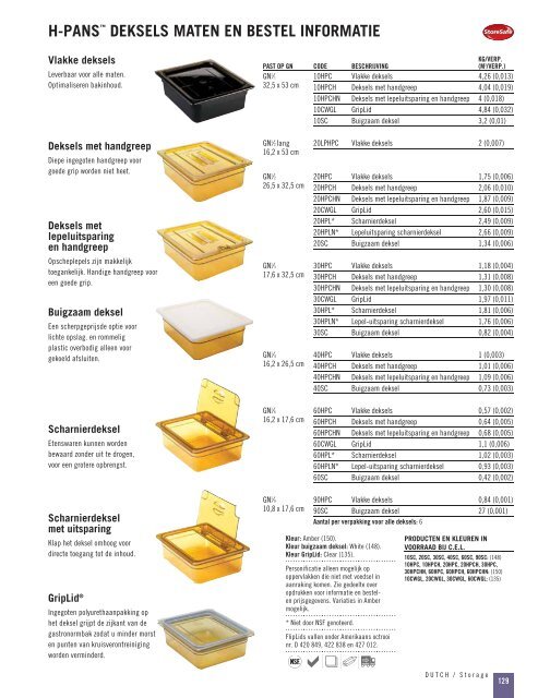 product catalogus - Cambro