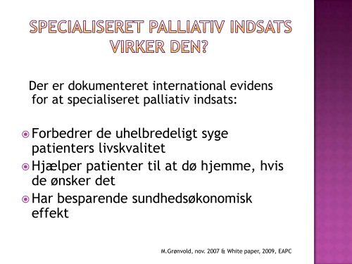 Ideelle Palliative Enhed