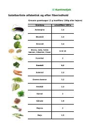 Fiberindhold i grøntsager