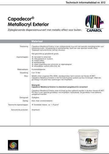 Technische informatie Capadecor® Metallocryl Exterior - Caparol