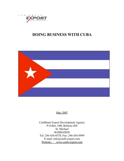 doing business with cuba - Caribbean Export Development Agency