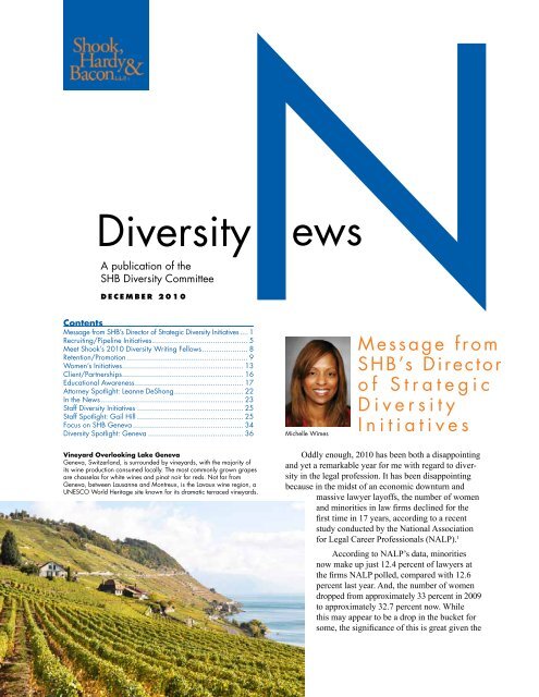 Diversity News - December 2010 - Shook, Hardy & Bacon LLP