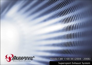 Honda CBR 1100 XX (2004 - 2006) Supersport Exhaust ... - CarpiMoto
