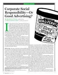 Corporate Social Responsibility—Or Good Advertising?