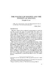 The Politics Of Poverty And The Poverty Of Politics - Cato Institute