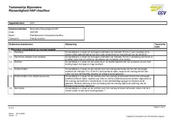 exameneisen Bijzondere rijvaardigheid - Cbr