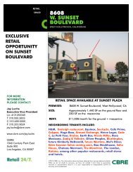 8608 W. SUNSET BOULEVARD - CBRE