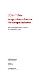 Kengetallenonderzoek Meubelspeciaalzaken - CBW-Mitex