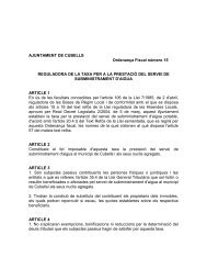 Ordenança fiscal número 15, reguladora de la taxa per a la ...