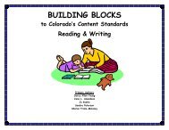 BUILDING BLOCKS - Colorado Department of Education