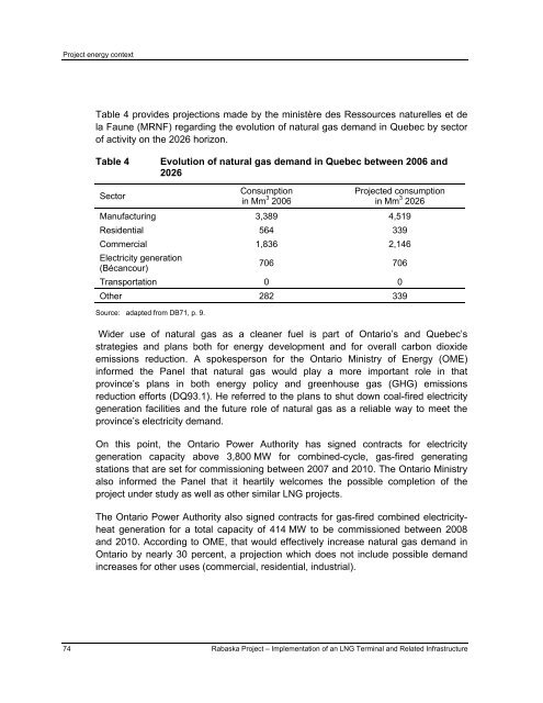 Report - Agence canadienne d'évaluation environnementale