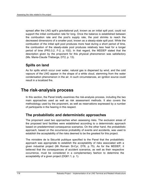 Report - Agence canadienne d'évaluation environnementale