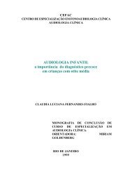 AUDIOLOGIA INFANTIL a importância do diagnóstico ... - CEFAC