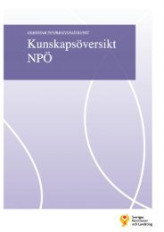 Kunskapsöversikt NPÖ - Sveriges Kommuner och Landsting