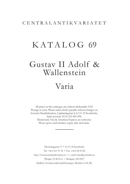 Katalog 69 - Centralantikvariatet
