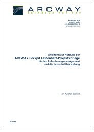 Anleitung zur Nutzung der ARCWAY Cockpit Lastenheft ...