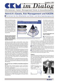 Heinrich's Gesetz, Risk Management und KAIZEN: - CETPM