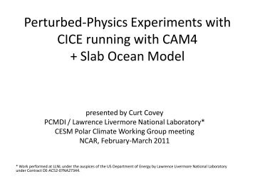 Curt Covey - CESM | Community Earth System Model