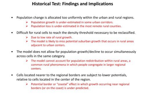 Modeling spatial population scenarios