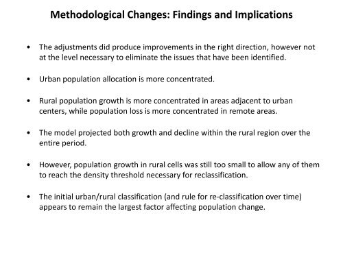 Modeling spatial population scenarios