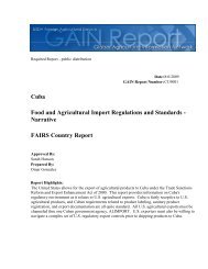 Cuba Food and Agricultural Import Regulations ... - Chilealimentos
