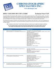 CS18 - Chromatographic Specialties