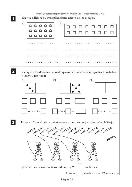 a) Escribe los números del 0 al 20 en orden creciente ...