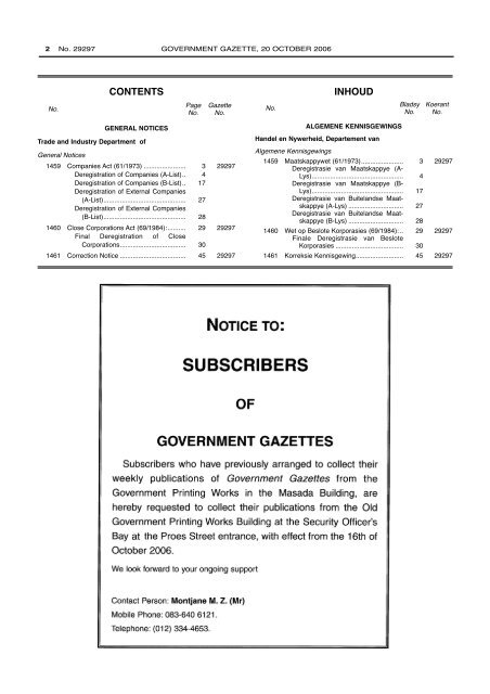 Government Gazette Staatskoerant - CIPC