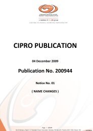 CIPRO PUBLICATION - CIPC