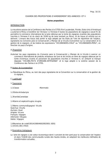 2 Prop. 10.31 EXAMEN DES PROPOSITIONS D ... - Cites