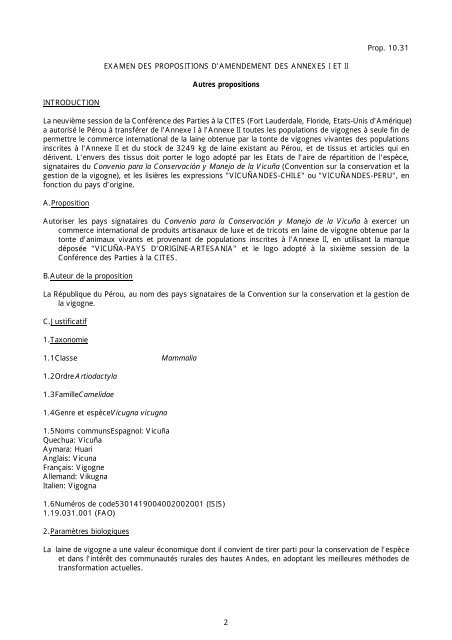 2 Prop. 10.31 EXAMEN DES PROPOSITIONS D ... - Cites