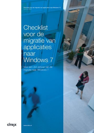 Checklist voor de migratie van applicaties naar Windows 7 - Citrix