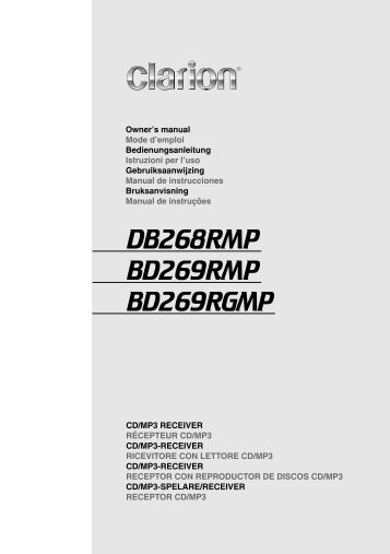 Clarion Bd269rgmp Инструкция