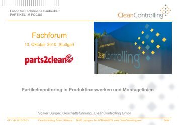 Partikel - CleanControlling GmbH